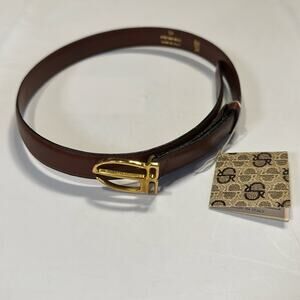 NWT Vintage Stefano Ricci Brown Colored Gold Colored Buckle Belt